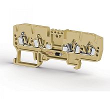 326 420, Клеммник пружинный 4-х выводной, с индикацией 48 VDC, 2,5 мм.кв., (бежевый), YBK 2,5 CLD 48VDC | код 0.0.0.3.26420 | KLEMSAN