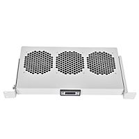 Модуль вентиляторный 19 1U, 3 вентилятора, регул. глубина 200-310 мм с контроллером | код R-FAN-3K-1U | REM