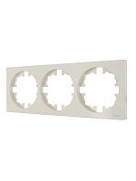 Рамка 3-м OSEN горизонт. квадрат сл. кость LEZARD 743-9000-148