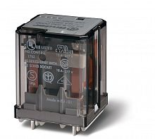 Силовое электромеханическое реле, монтаж на печатную плату, 3CO 16A, контакты AgCdO, катушка 12B DC, степень защиты RTI, опции: кнопка тест + мех.индикатор | код 622390120040 | FINDER