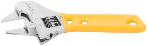 Ключ разводной "Ультра" CrV укороченный обточен. узкие губки шкала экстра увелич. захват 140мм (30мм) FIT 70217 фото 5