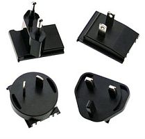 Набор вилок для адаптера питания GE типа: Австралия, Европа, Великобритания, США, рабочее напряжение 80...264 В AC, температура -20...+50C | код AC PLUG-MIX | MeanWell