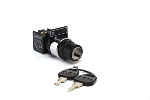 Нажимная кнопка серии KB с ключом,lдиаметр 22 мм, 1НО+1НЗ | код KB14A2 | EMAS