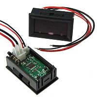 Амперметр RUICHI 0-3.0000ADC (48x29 мм), зелёный | код 98516 | Ruichi