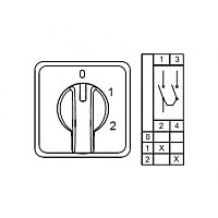 800 150, CS010107S, Трехпозиционные Переключатели (1-0-2), 0-1-2 10 A 60градус. | код 0.0.0.8.00150 | KLEMSAN