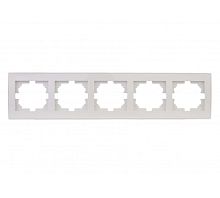 Рамка RAIN 5-ая горизонтальная белая с боковой вставкой | код 703-0202-150 | Lezard