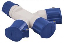 Розетка трехлучевая AM-1013-4 16A 220В~ 2P+E IP44 (ANDELI) | код ADL13-068 | ANDELI