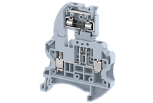 Клемма проходная винтовая 4 мм2 под предохранитель, со светодиодом, на 2 подключения, красная TQF4AD240V-RED | код 1203292402 | Elmex