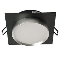 Светильник потолочный встраиваемый 15Вт 230В GX53 черн. + серебр. квадрат без лампы DL506 FERON 51363