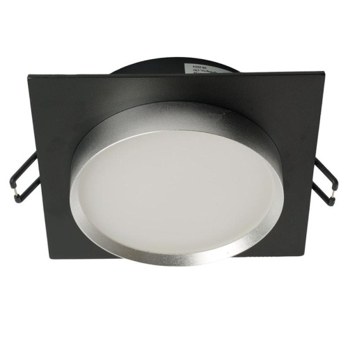 Светильник потолочный встраиваемый 15Вт 230В GX53 черн. + серебр. квадрат без лампы DL506 FERON 51363