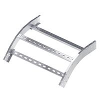 Угол лестничный вертикальный внешний 45 градусов 200х400, R600, цинк-ламельный | код ULOC624ZL | DKC