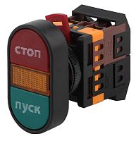 Кнопка APBB-22N "Пуск-Стоп" d22мм неон/240В 1з+1р (10/400/3200) | код Б0045625 | ЭРА