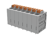MC-TC5.0V08P-N-GY Колодка фикс. клеммная МС, пруж. зажим, шаг 5.0мм, с кнопк., вертик., 8 конт., сер., шт | код MC-TC5.0V08P-N-GY | SUPU