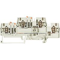 Этажная клемма, с ножевыми размыкателями, тип фиксации провода: пружинный, номинальное сечение: 2,5 мм кв., 19A, 500V, ширина: 5 мм, цвет: серый, тип монтажа: DIN 35 | код 56.703.6655.0 | Wieland