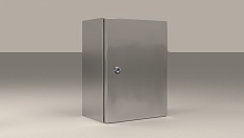 Щит моноблочный 700x500x200мм (ВxШxГ) из нерж. стали навесной с монт. панелью однодверный, 2 язычковых замка, дно глухое, IP66 | код EC050720X | ETA