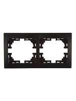 Рамка 2-м Мира горизонтальная черн. бархат LEZARD 701-4200-147