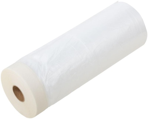 Пленка укрывная с клейкой лентой 8мкм 2100ммх15м FIT 11867 фото 6