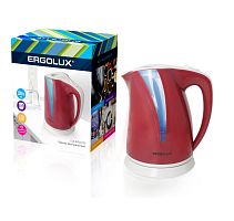 Чайник ELX-KP03-C73 пласт. 2.0л 160-250В 1500-2300Вт вишнево-свет.сер | код 13116 | Ergolux