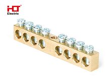 Шина PEN земля-ноль8x12мм 8/1 (8 групп/крепеж по центру) HLT | код 081-09-14 | HLT