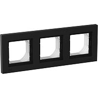 Рамка 3-пост. ATLASDESIGN AQUA IP44 карбон | код ATN441003 | Schneider Electric