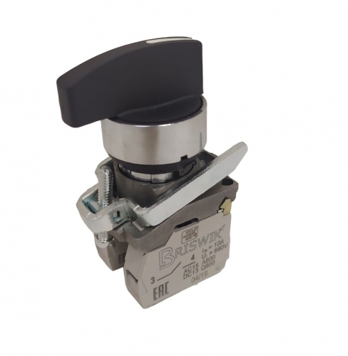 Переключатель Briswik КПЕ 1111 -ДС черный IP40 УХЛ2 10А 1но+1нз | код AD-VC-0Ai-0121 | Briswik