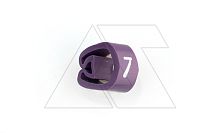 Маркер кольцевой RMS-01 59547-7, D кабеля 1,3-3mm, 0,35-1mm2, символ 7, PVC, фиолетовый (упак. 1000шт.) | код 4367426 | Cembre