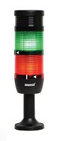 Сигнальная колонна 70 мм, красная,зеленая, светодиод (24VDC) + зуммер 90 дБ | код IK72L024ZM01 | EMAS