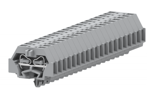 240155 Клемма TB проходная 1-1 с бок. подключ. с защелк. ножками, сер., 05 конт., сеч.1.5мм2, шт | код 240155 | SUPU