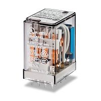 Миниатюрное универсальное электромеханическое реле, монтаж на печатную плату, 4CO 7A, контакты AgNi, катушка 24В DC, степень защиты RTI, опции: нет, специальная версия для Ж/Д-транспорта | код 551490240000T | FINDER