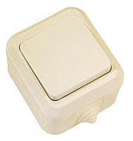 Выключатель проходной IP44 крем. Makel 18205