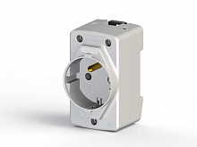 670 400, Розетка на DIN-рейку, для ИБП, с индикацией, 16А, 250В, PAP LU | код 0.0.0.6.70400 | KLEMSAN