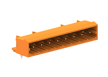 458308 Вилка на плату MCS, горизонт., шаг 5.08мм, 8 конт., оранж., шт | код 458308 | SUPU