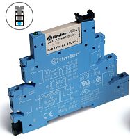 Интерфейсный модуль (сборка 34.51.7.024.4010 + 93.01.0.024), электромеханическое реле, 1CO 6A, контакты AgSnO2, питание 24В AC/DC, категория защиты IP20, винтовые клеммы | код 385100244060 | FINDER