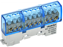 TEKFOR Шина N ноль изолированная на универсальном держателе 8х12-10-С IEK | код TF-NN20-10-KL-K07 | IEK