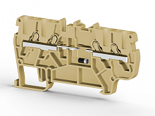 307 440, Клеммник пруж.быстрозажимной (Push in), 4-х выводной, 2,5мм.кв., (бежевый), PYK 2,5СD | код 0.0.0.3.07440 | KLEMSAN