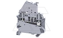 Клемма с держателем предохранителя CYF4L110-240V /6x58,8mm, винтовая, 2 присоед., 4(max 6)mm2, 10A, 1000V, LED 110-240V, серая | код CYF4L110-240V | Connectwell