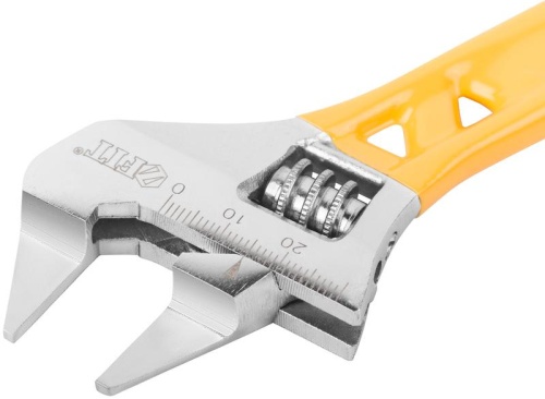 Ключ разводной "Ультра" CrV укороченный обточен. узкие губки шкала экстра увелич. захват 140мм (30мм) FIT 70217 фото 6