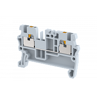Клемма проходная PUSH-IN 1,5 мм2, на 2 подключения, серая PQ1.5-GREY | код 3101010000 | Elmex