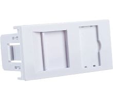 Вставка угловая 45x22.5 (аналог Mosaic) для 1 модуля формата Keystone Jack со шторками ROHS белая | код 247254 | Hyperline