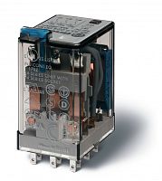 Миниатюрное универсальное электромеханическое реле, монтаж в розетку, 3CO 10A, контакты AgNi, катушка 12В DC, степень защиты RTI, опции: нет | код 553390120000 | FINDER