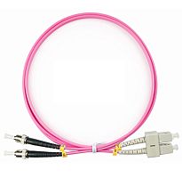 Cabeus FOP-50-OM4-SC-ST-25m Шнур оптический duplex SC-ST 50/125 mm OM4 25м LSZH | код 9129c | Cabeus