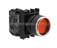 Кнопка с фиксацией подсветкой-светодиод красная B260FК (1НЗ) | код B260FK | EMAS